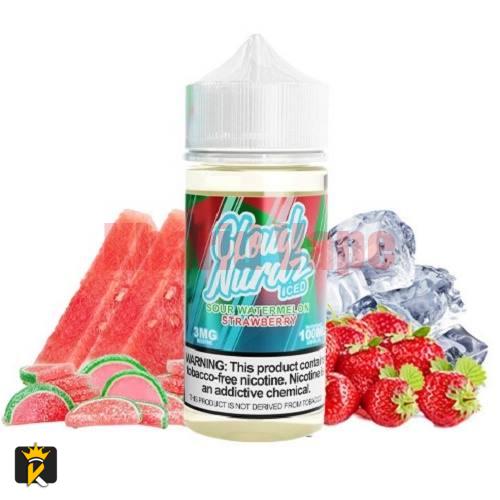 Cloud-Nurdz-Iced-Sour-Watermelon-Strawberry-E-Liquid-100ml-1