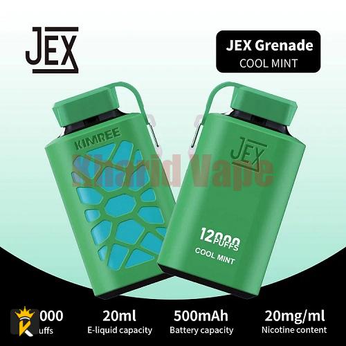 jex-grenade-disposable-vape-by-kimree-12000puffs cool mint